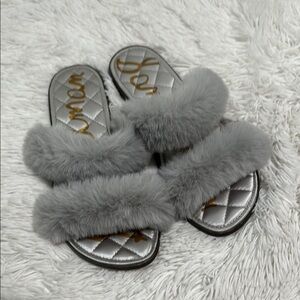 🌴 NWT Sam Edelman Faux Fur Sandals
